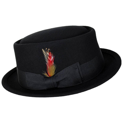 Jaxon Hats | Wool Felt Pork Pie Hat | 135065 | profile | BLACK