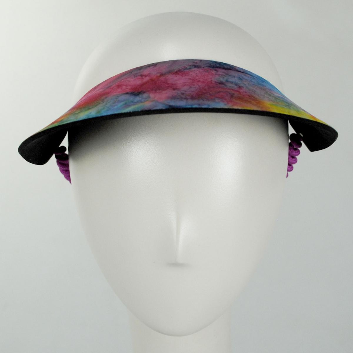 The Incredible Sunvisor | Springlace TyeDye Sunvisor | 196374 | front | MULTI