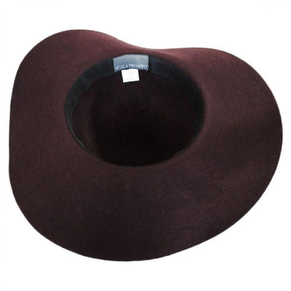 Scala | Boho Wool Felt Swinger Hat | 123472 | profile | CHOCOLATE