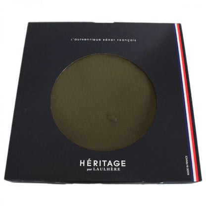 Heritage par Laulhere | Authentique Classic Wool Beret | 151058 | front | KAKI