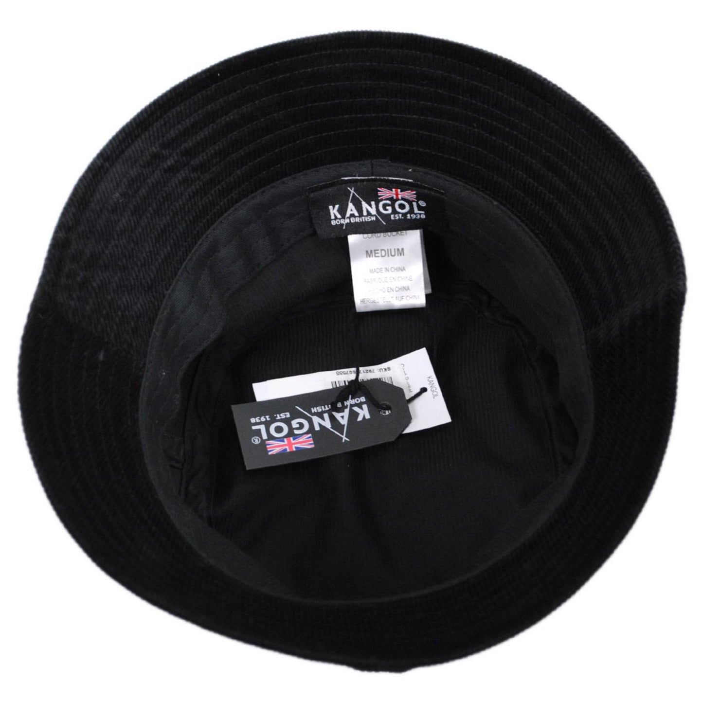 Kangol | Corduroy Cotton Blend Bucket Hat | 185710 | under | BLACK