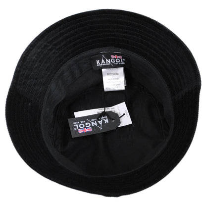 Kangol | Corduroy Cotton Blend Bucket Hat | 185710 | under | BLACK