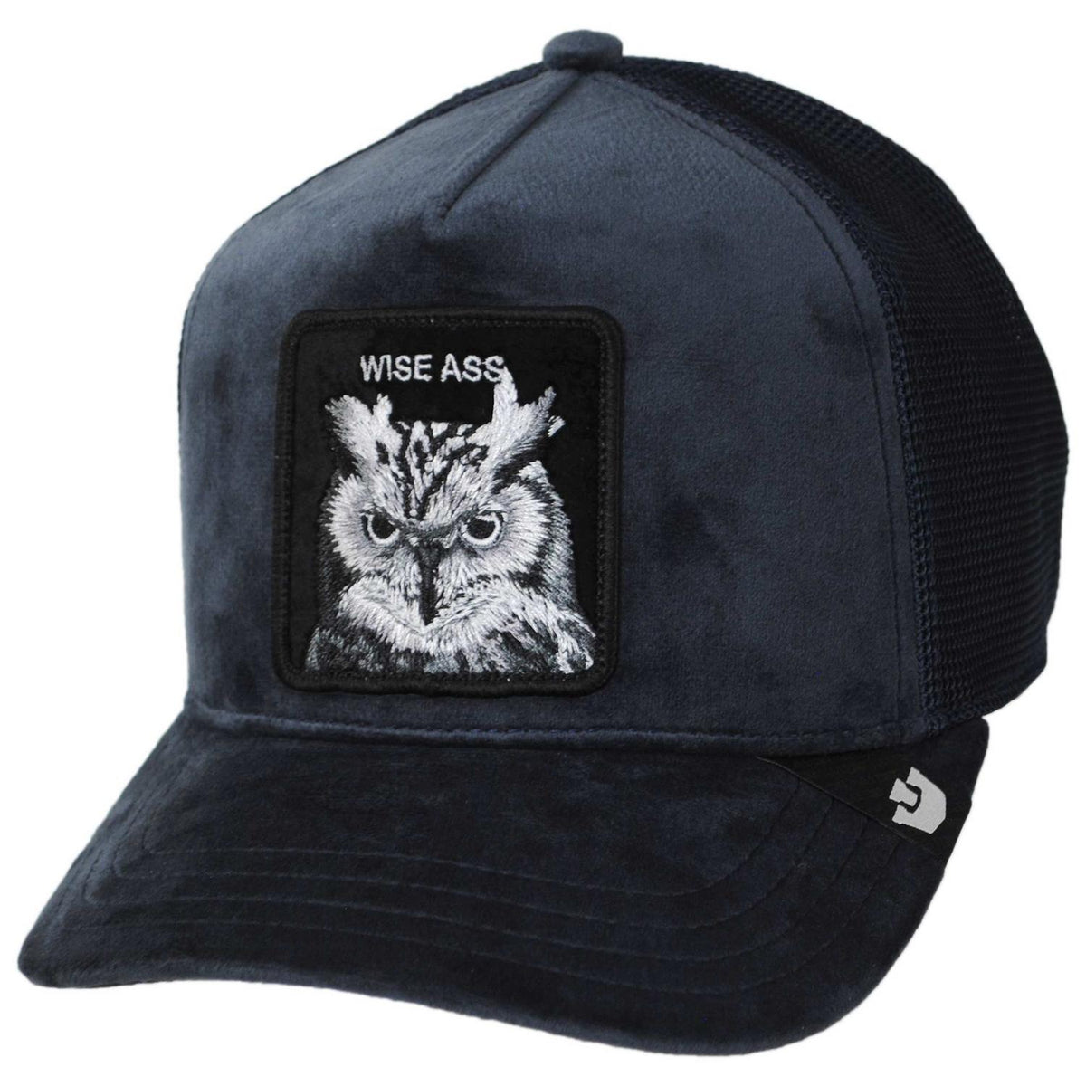 Goorin Bros | Velour Wise Ass Mesh Trucker Snapback Baseball Cap | 200856 | lead | EDGE