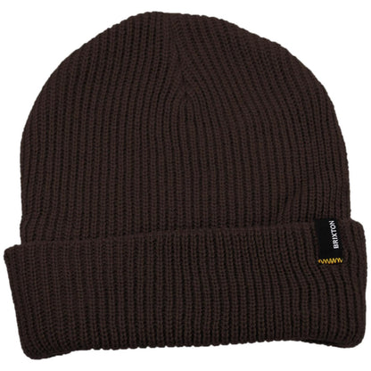 BRIXTON HATS | Heist Knit Beanie Hat | 502706 | lead | WALNUT BROWN