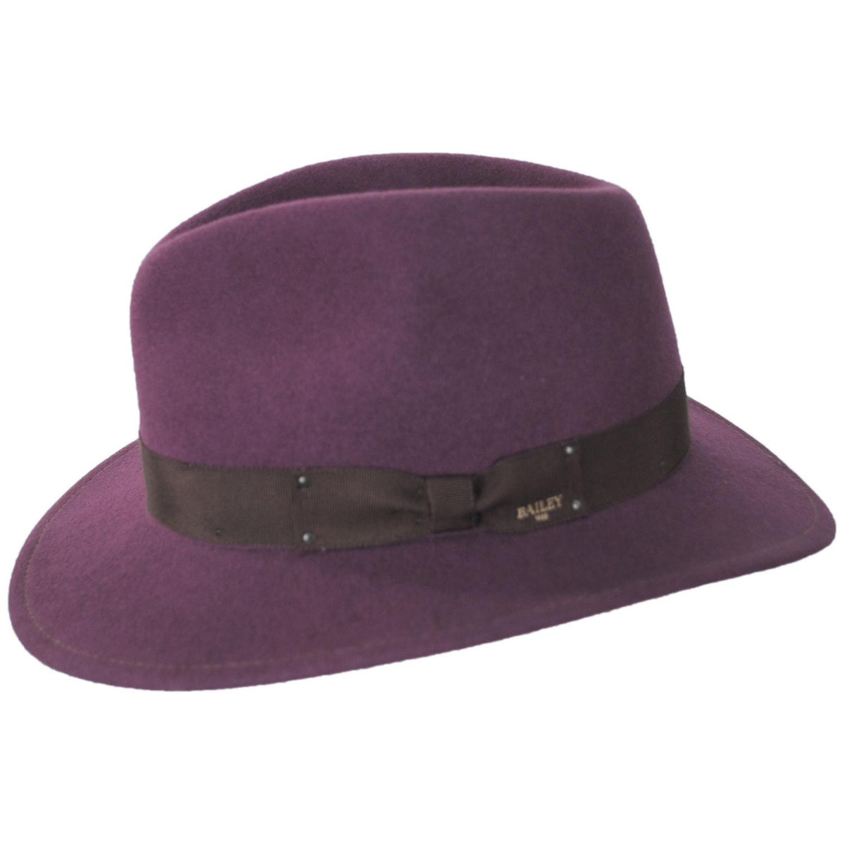 Bailey 1922 | Curtis Wool LiteFelt Safari Fedora Hat | 130019 | profile | COCOA POWDER