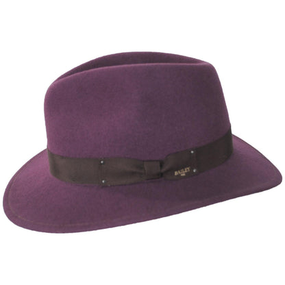 Bailey 1922 | Curtis Wool LiteFelt Safari Fedora Hat | 130019 | profile | COCOA POWDER
