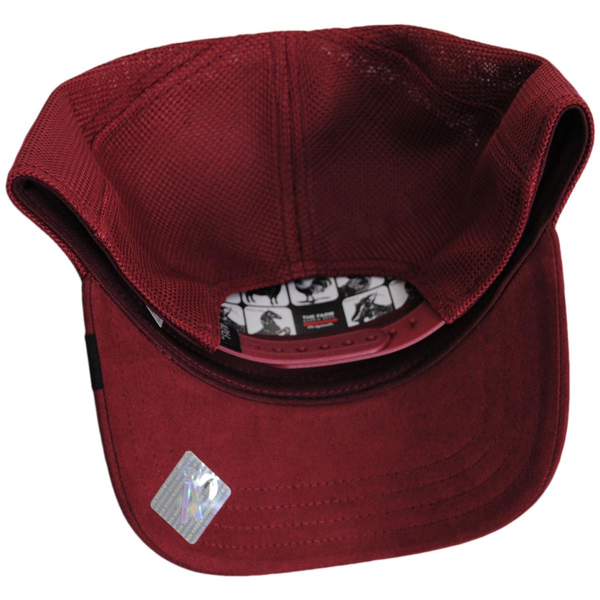 Goorin Bros | Rhino Suede Mesh  Trucker Snapback Baseball Cap | 200725 | under | BURGUNDY