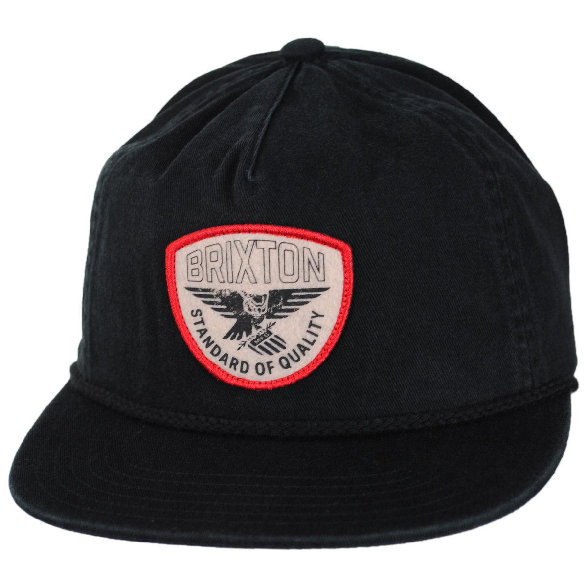 BRIXTON HATS | Watcher Cotton Snapback Baseball Cap | 201733 | lead | BLACK