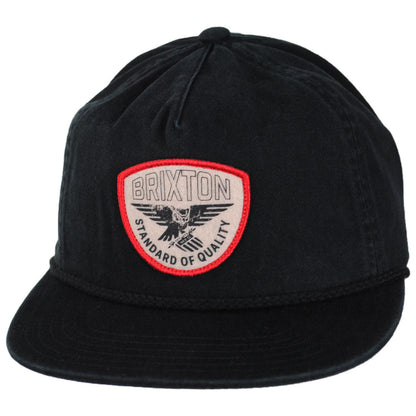 BRIXTON HATS | Watcher Cotton Snapback Baseball Cap | 201733 | lead | BLACK