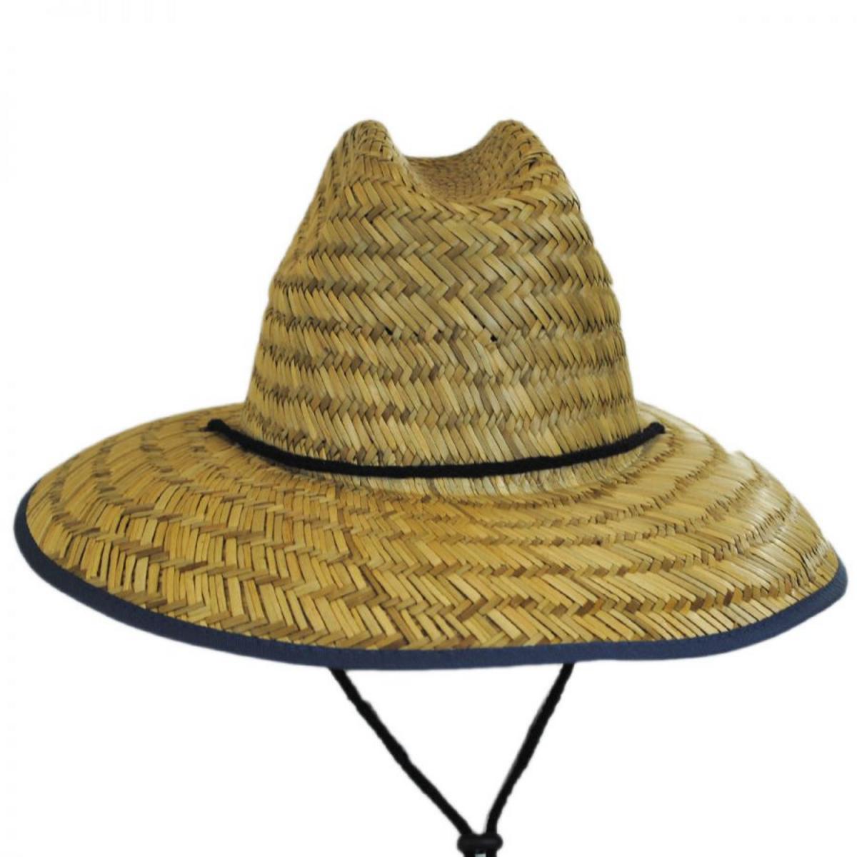 Dorfman Pacific | USA Flag Underbrim Lifeguard Hat | 126154 | front | NATURAL