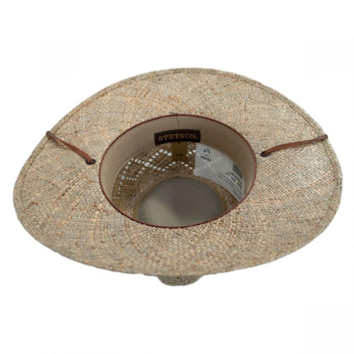Stetson | Terrace Seagrass Straw Outback Hat | 126990 | under | WHEAT