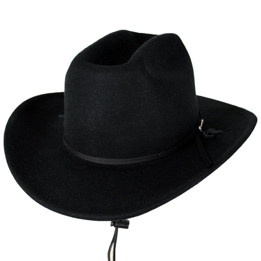 Stetson | Lakewood Crushable Wool Felt Western Hat | 130769 | lead | BLACK