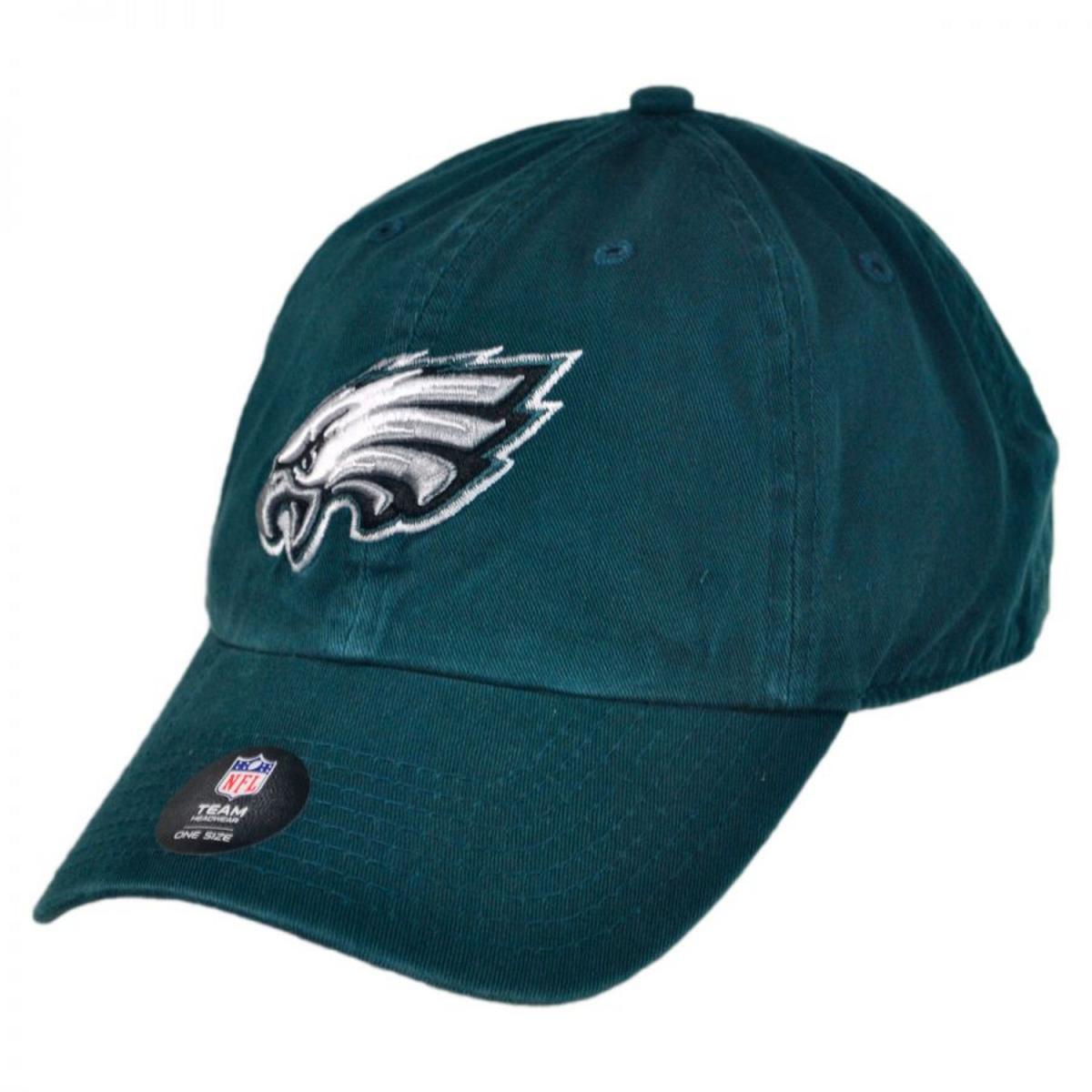 47 Brand | Philadelphia Eagles NFL Clean Up Strapback Baseball Cap Dad Hat | 203850 | lead | GREEN