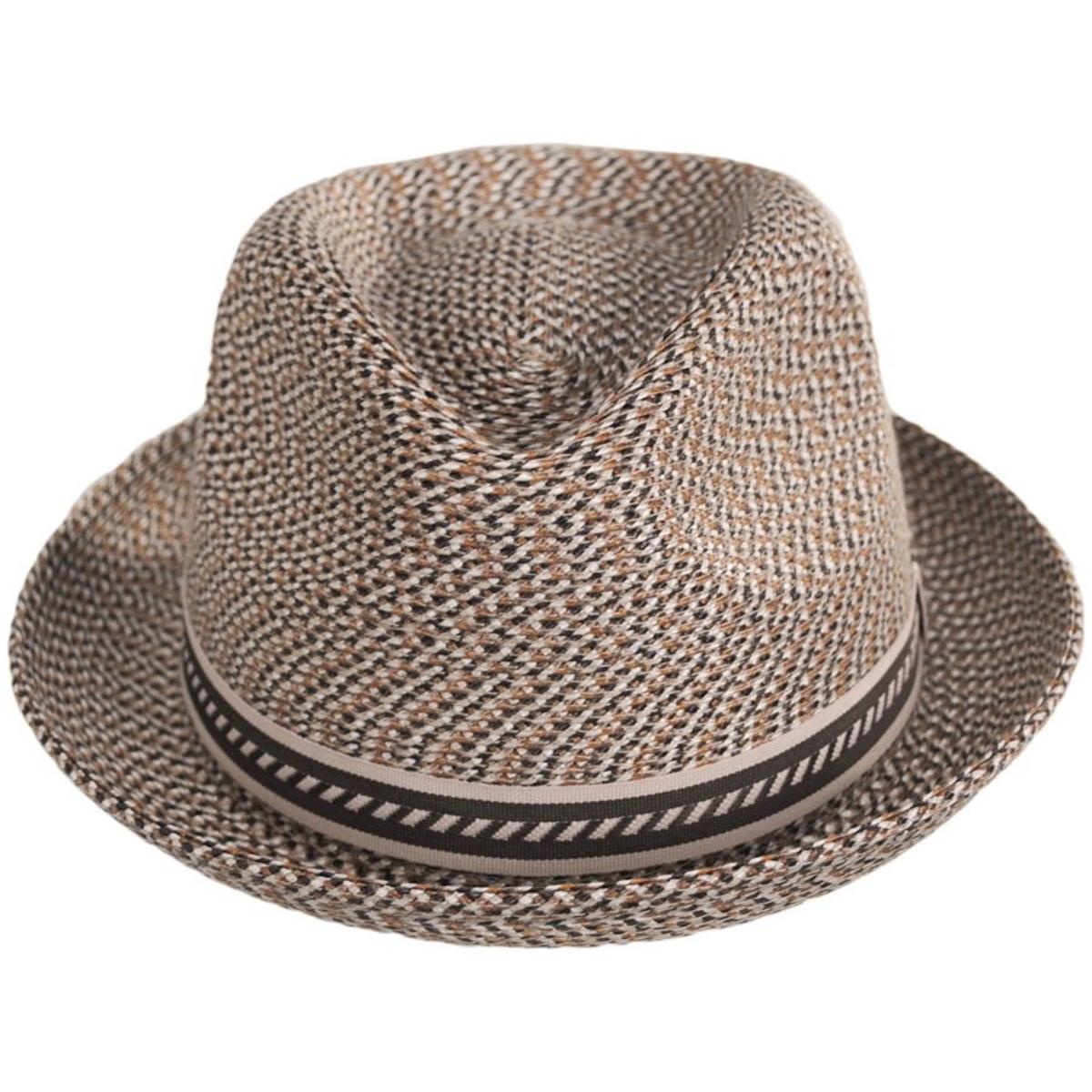 Bailey 1922 | Mannes Poly Braid Fedora Hat - Fashion Colors | 127844A | front | TAWNY