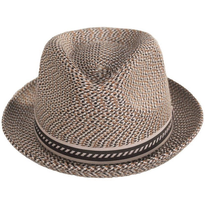Bailey 1922 | Mannes Poly Braid Fedora Hat - Fashion Colors | 127844A | front | TAWNY