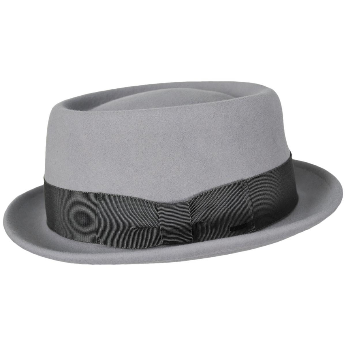 Darron Wool LiteFelt Pork Pie Hat - Flint Grey