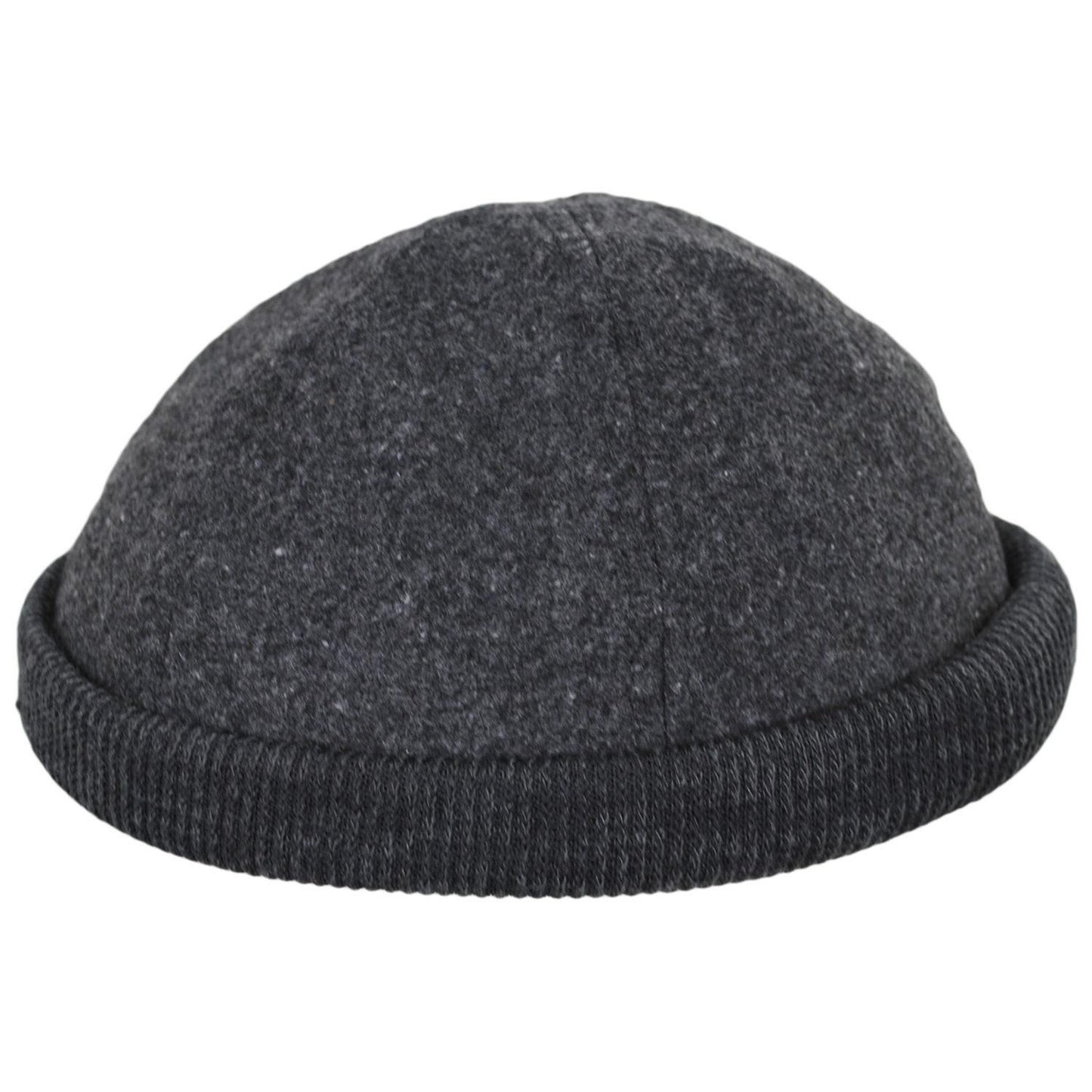 Dorfman Pacific | Skully Melton Wool Blend Skull Cap | 500042 | profile | CHARCOAL