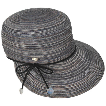 Scala | Teodora Poly Braid Facesaver Cap | 101567 | profile | BLACK