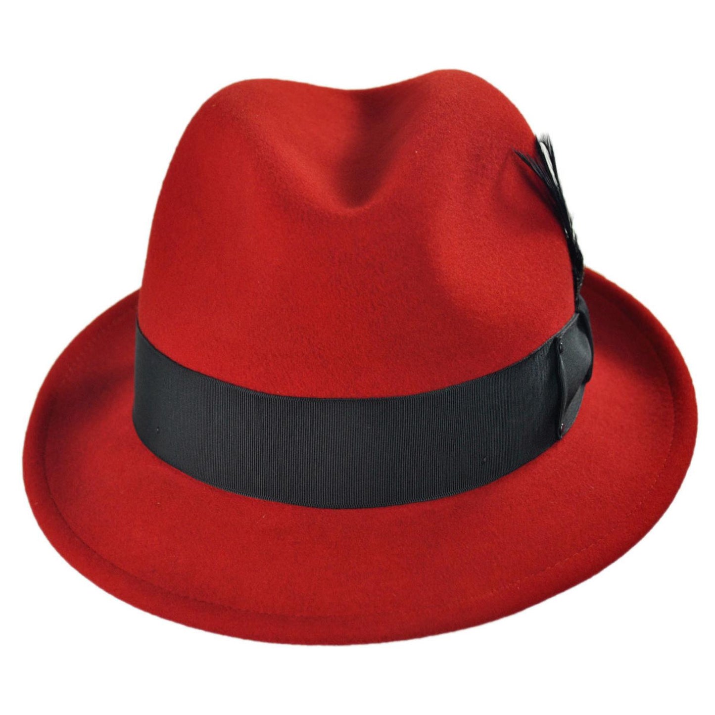 Bailey 1922 | Tino Wool LiteFelt Trilby Fedora Hat - Red | 130008RED | front | RED