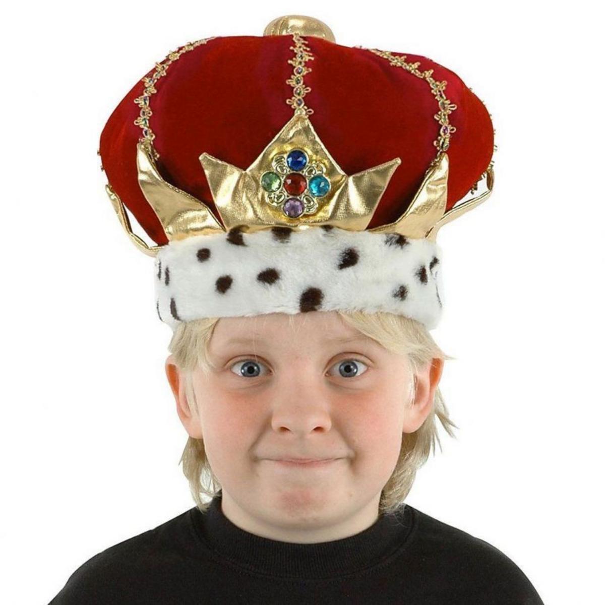 Elope | Kid's Royal Red King Costume Hat | 556004 | lsmone | RED