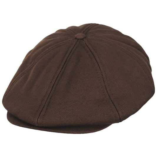 BRIXTON HATS | Brood Cotton Canvas Sherpa Lined Newsboy Cap | 161562 | lead | PINECONE BROWN