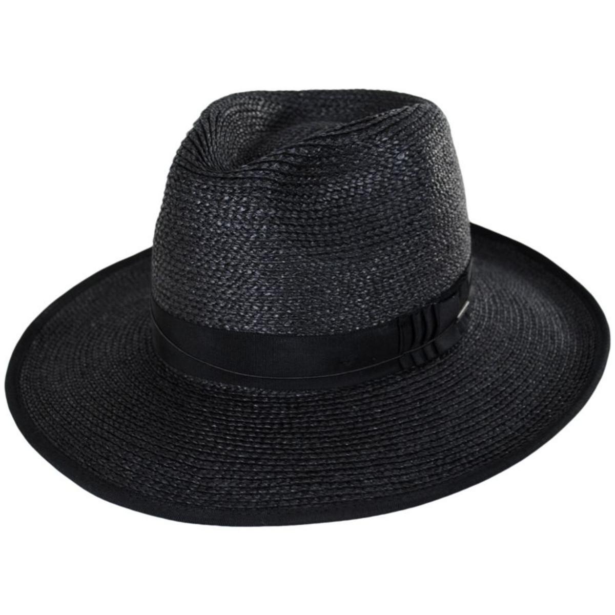 BRIXTON HATS | Reno Braided Toyo Straw Rancher Hat | 128343 | lead | BLACK