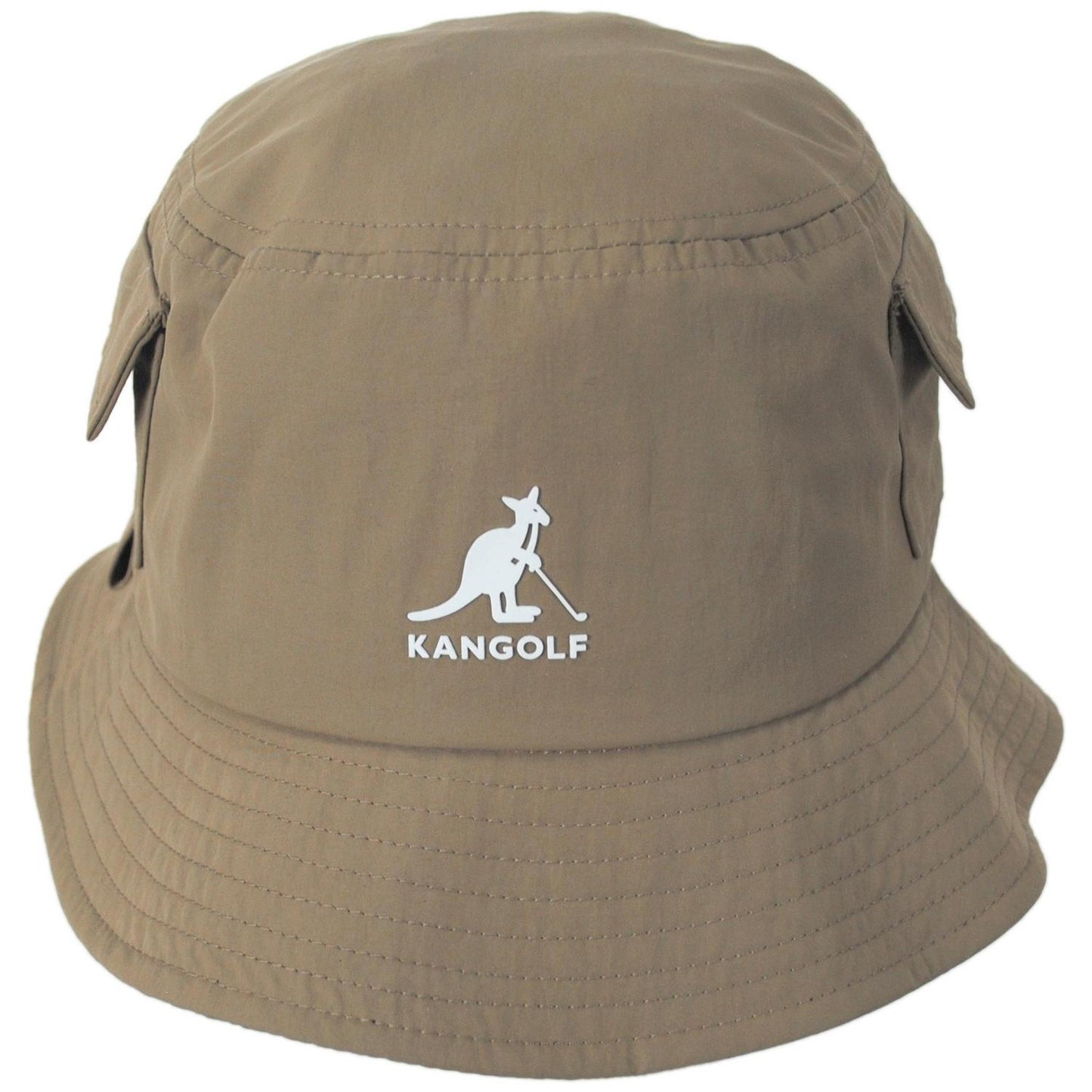 Kangol | Kangolf Nylon Lahinch Bucket Hat | 185842 | front | KHAKI