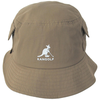 Kangol | Kangolf Nylon Lahinch Bucket Hat | 185842 | front | KHAKI