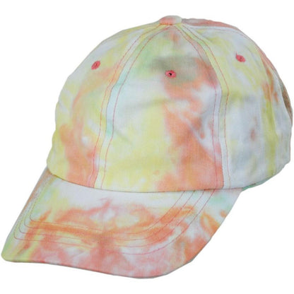 Cappelli | Splash Tie Dye Cotton Baseball Cap Dad Hat | 200339 | lead | CORAL
