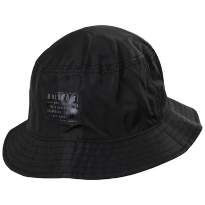 BRIXTON HATS | Vintage Nylon Packable Bucket Hat | 185542 | lead | BLACK