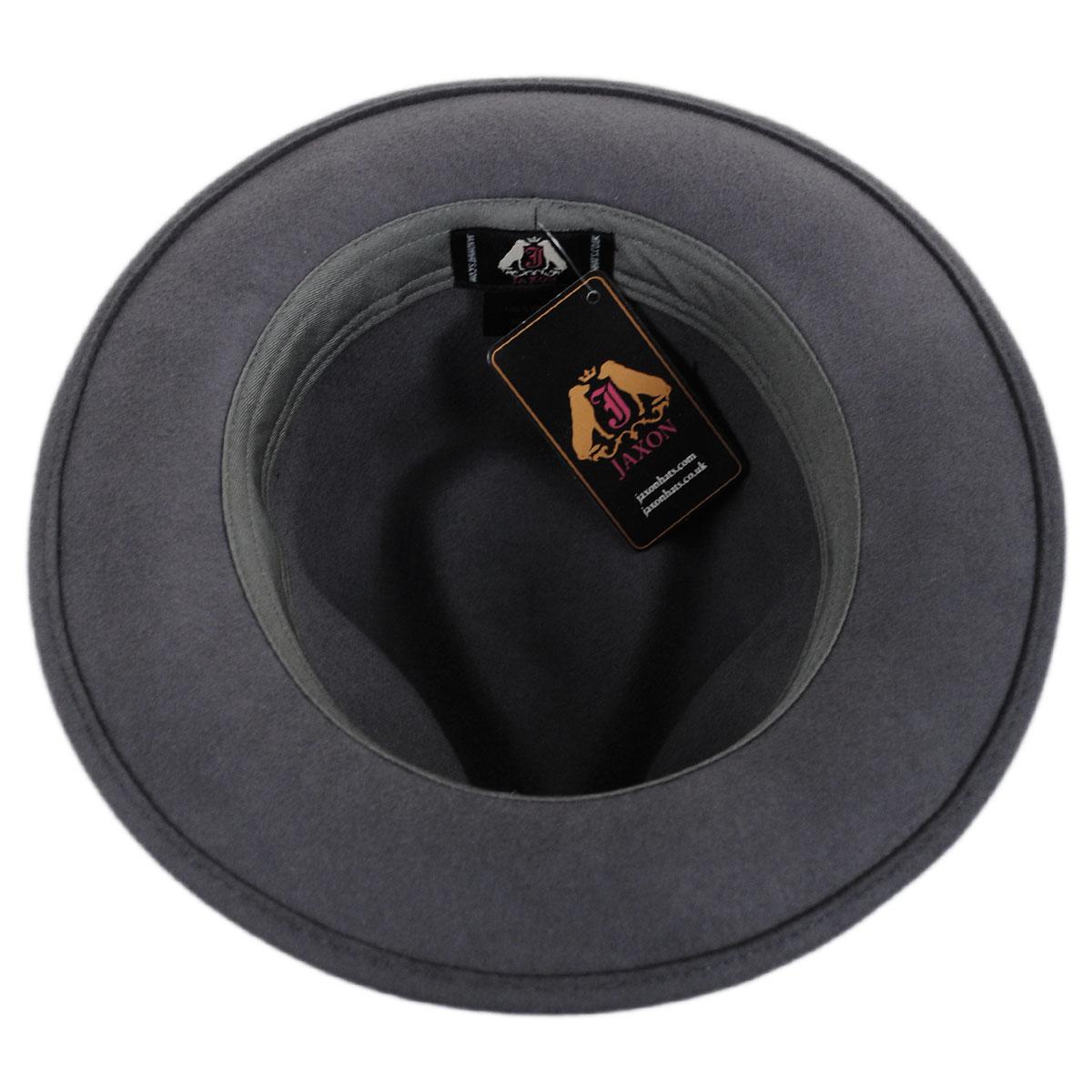 Jaxon Hats | Wholesale C-Crown Crushable Wool Felt Fedora Hat B2B Pre-Pack | B2B135003 | under | GREY