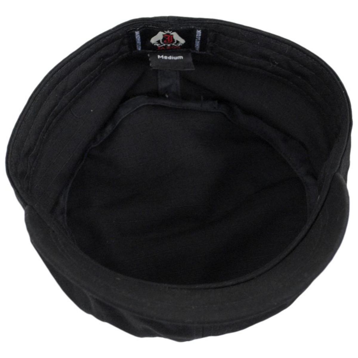 Jaxon Hats | Ripstop Cotton Cadet Cap | 222399 | under | BLACK