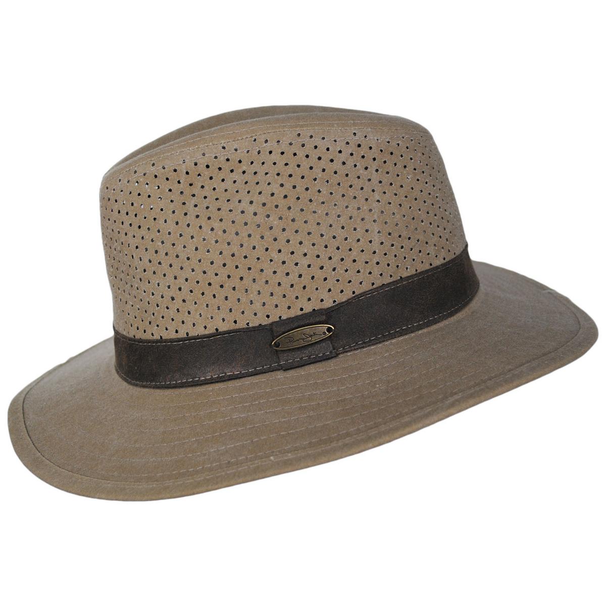 Panama Jack | Reverie Cotton Safari Fedora Hat | 400608 | profile | KHAKI
