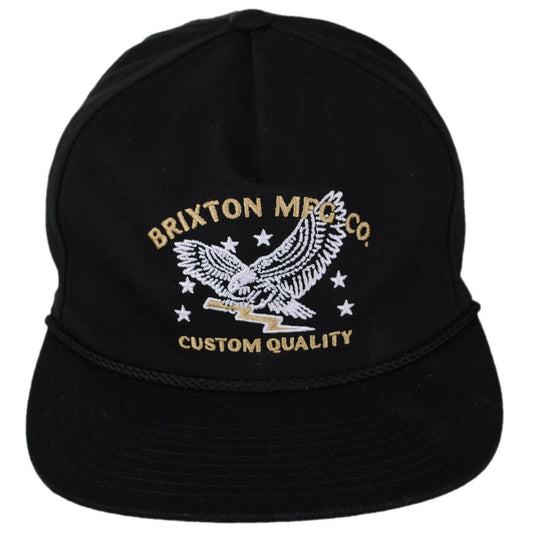 BRIXTON HATS | Lamont Cotton Snapback Baseball Cap | 201887 | front | BLACK