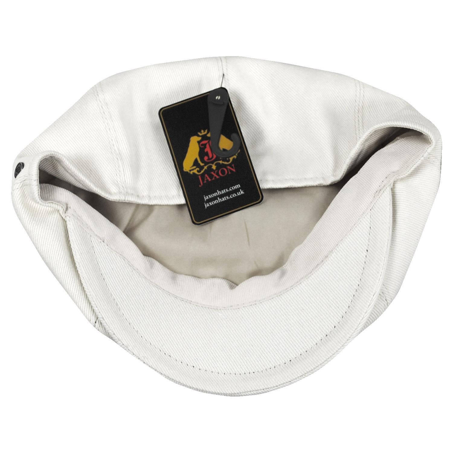 Jaxon Hats | Cotton Newsboy Cap | 167770 | under | WHITE