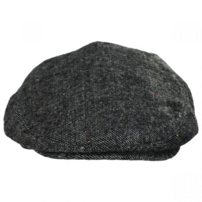 Jaxon Hats | Confetti Tweed Wool Blend Ivy Cap | 167566 | front | BLACK/MULTI