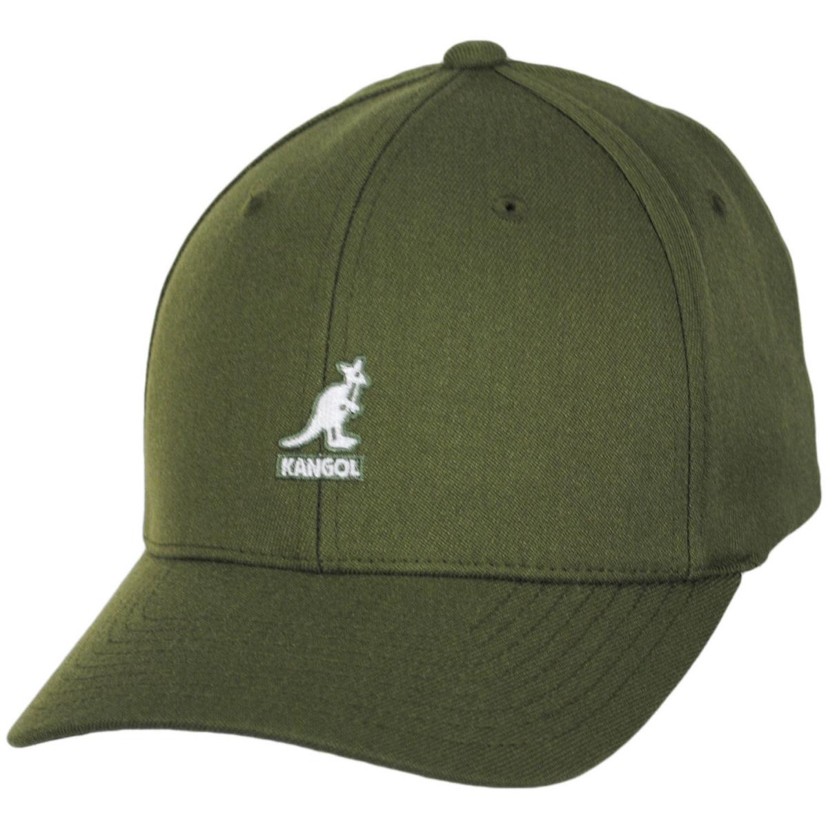Kangol | Logo Wool FlexFit Fitted Baseball Cap | 201104 | lead | OLIVE