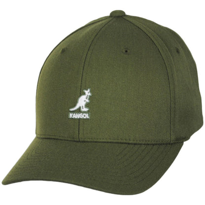 Kangol | Logo Wool FlexFit Fitted Baseball Cap | 201104 | lead | OLIVE