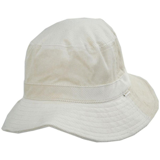 BRIXTON HATS | Petra Corduroy Packable Bucket Hat | 185546 | lead | WHITE CAP