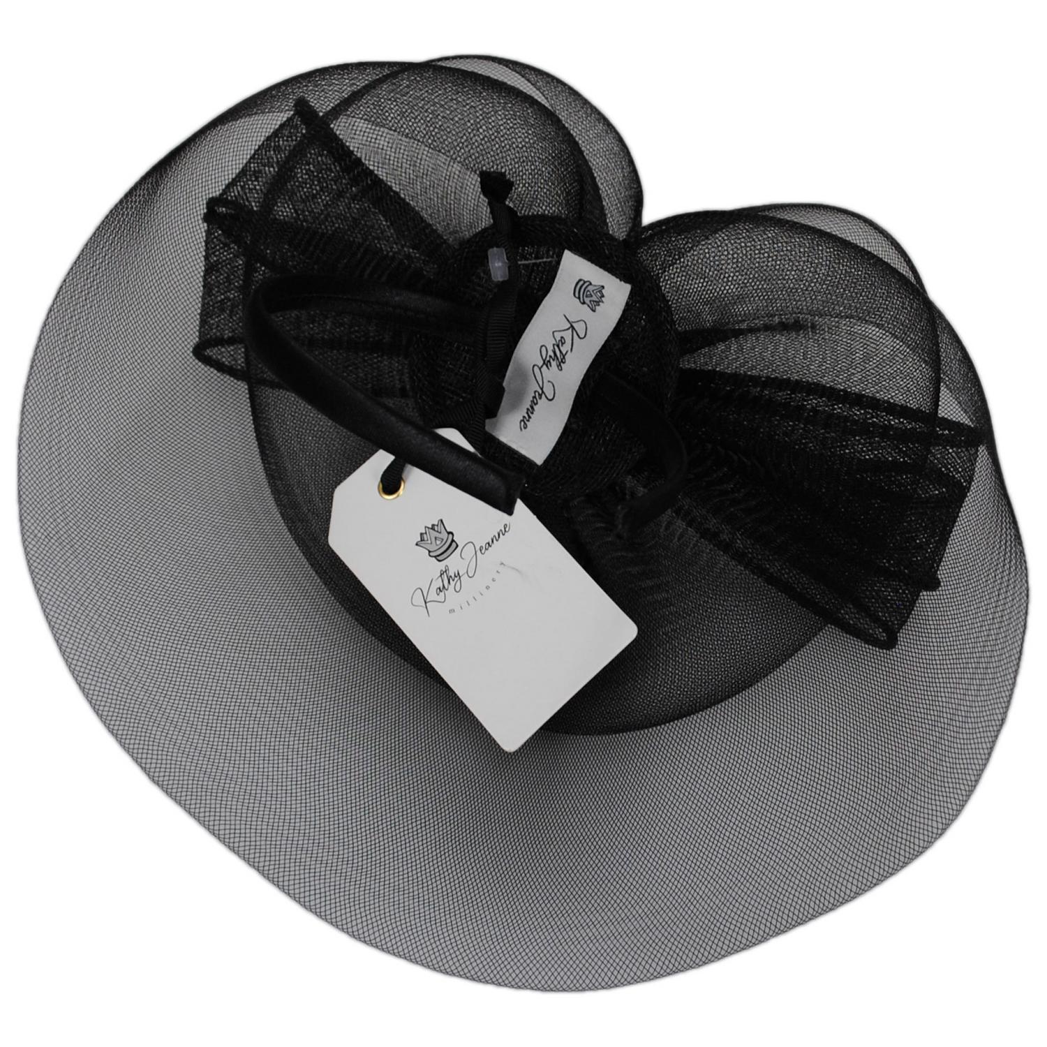 Kathy Jeanne | Corbatin Horsehair Mesh Fascinator Hat | 122434 | under | BLACK