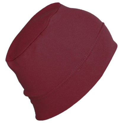 Slumbercap | Cotton Beanie Hat | 500899 | lead | MAROON
