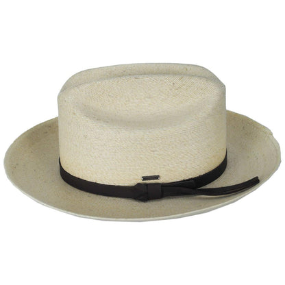 BRIXTON HATS | Hitch Palm Straw Ranch Fedora Hat | 128368 | profile | BONE