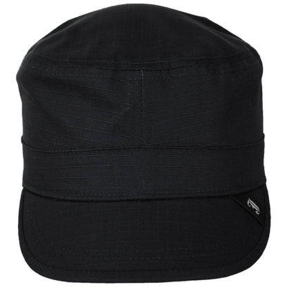 Jaxon Hats | Ripstop Cotton Cadet Cap | 222399 | front | BLACK