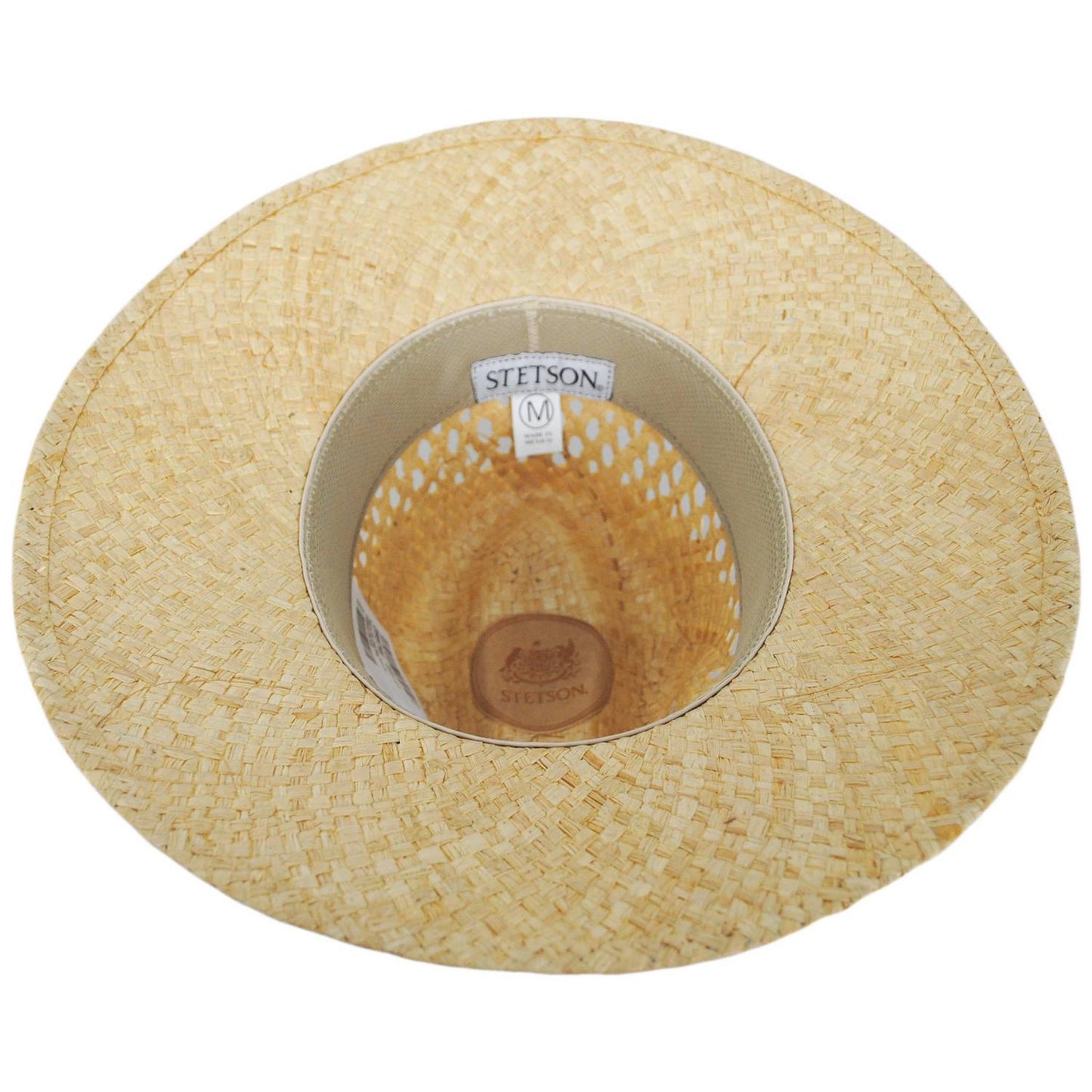 Stetson | Danbury Palm Straw Safari Fedora Hat | 127031 | under | NATURAL