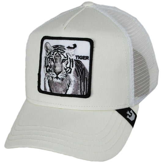 Goorin Bros | White Tiger Mesh Trucker Snapback Baseball Cap | 200368 | lead | WHITE