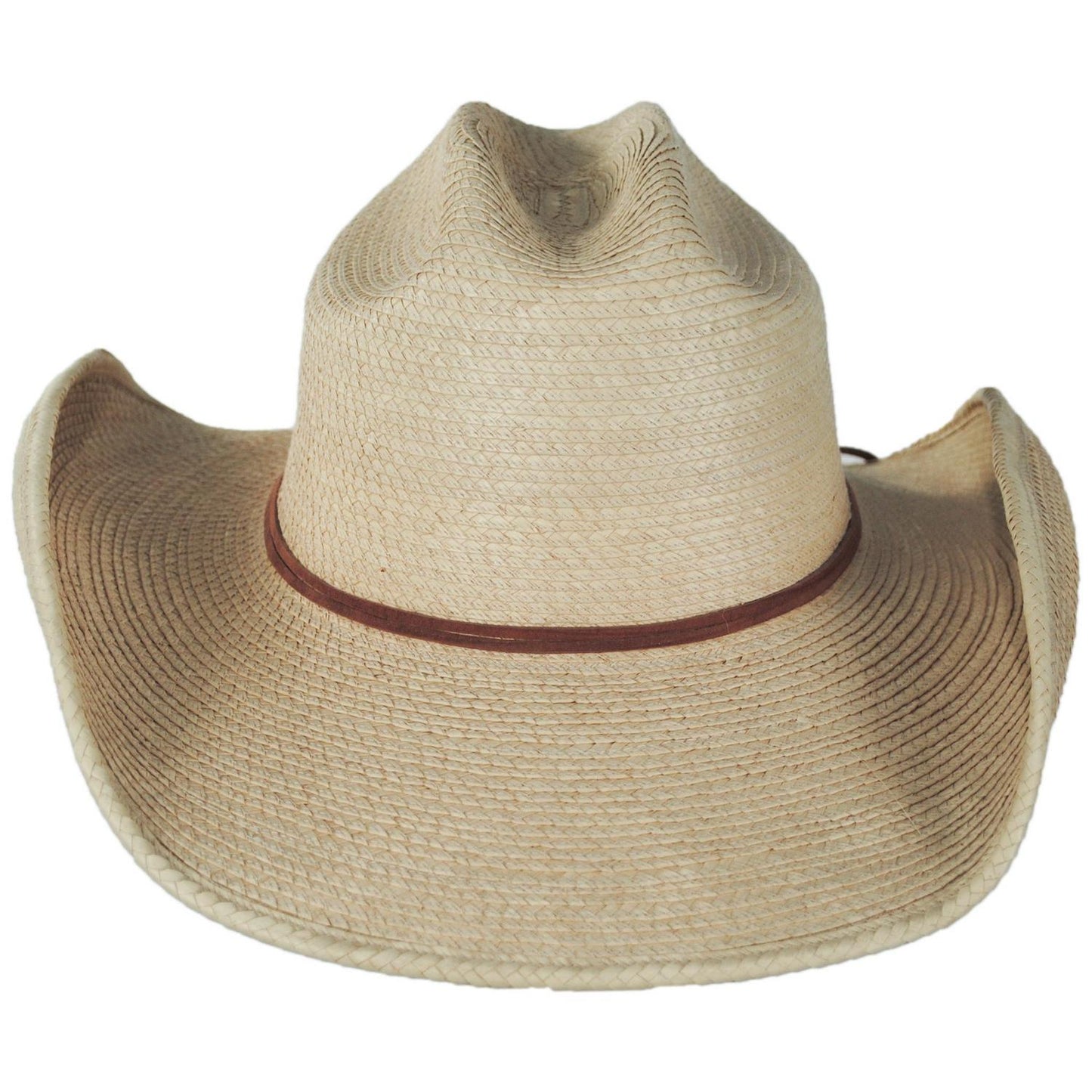 SunBody Hats | Crazy Horse Guatemalan Palm Leaf Straw Cowboy Hat | 128216 | front | NATURAL