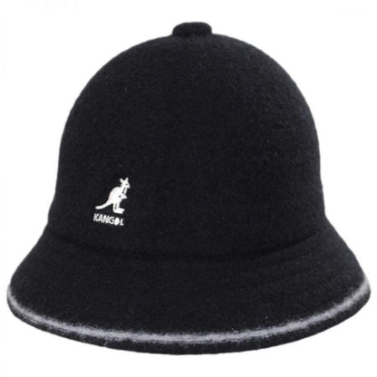 Kangol | Striped Casual Wool Bucket Hat | 185726 | lead | BLACK/OFF WHITE