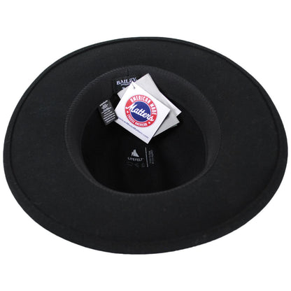 Bailey Western | Redline Wool LiteFelt Safari Fedora  Hat | 133307 | under | BLACK