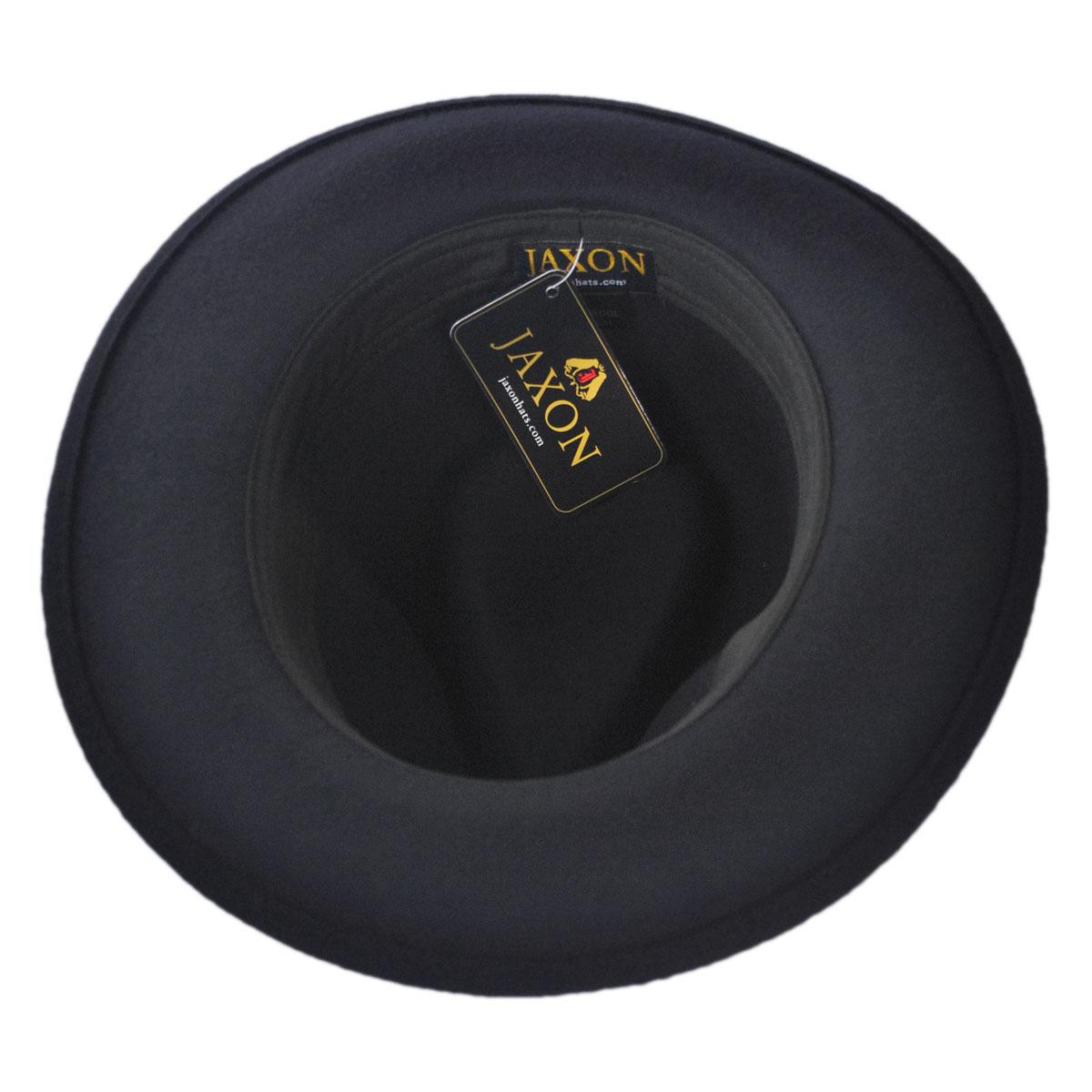 Jaxon Hats | Wholesale C-Crown Crushable Wool Felt Fedora Hat B2B Pre-Pack | B2B135003 | under | BLACK