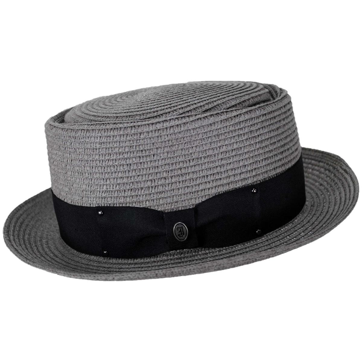 Jaxon Hats | Toyo Straw Braid Pork Pie Hat | 128501 | profile | GREY